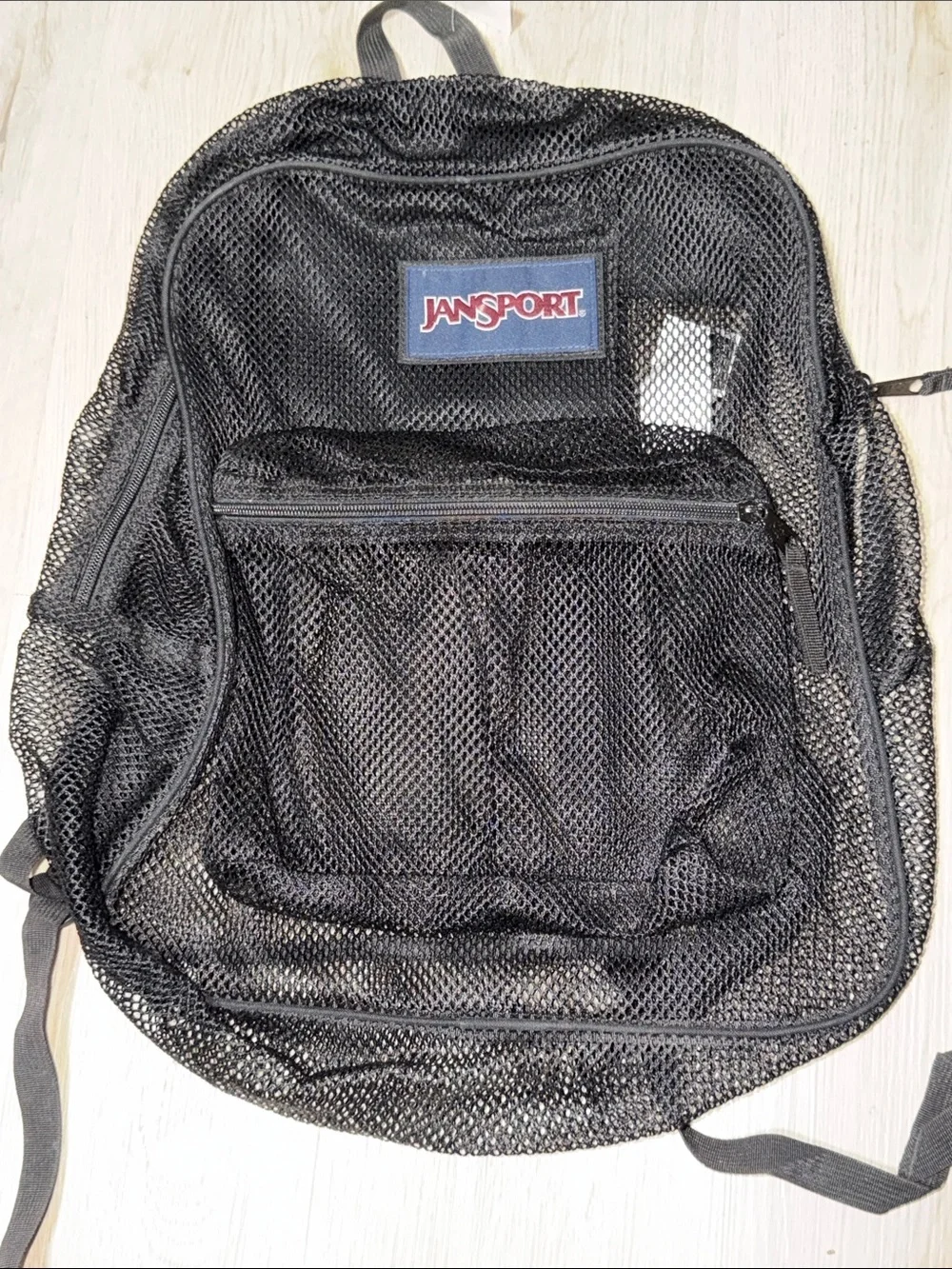 Jansport Black Mesh Clear-Style Backpack